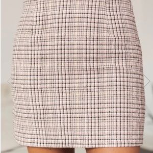 Pink Lily Plaid Skirt